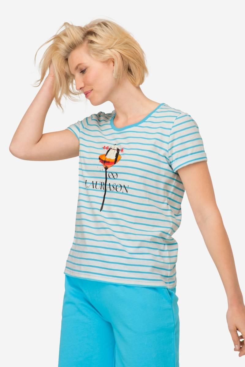 Große Größen T-Shirt, Damen, türkis, Größe: XL, Baumwolle, LAURASON von LAURASON