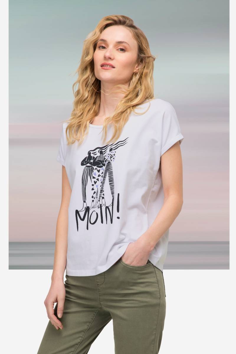 Große Größen T-Shirt, Damen, weiß, Größe: L, Baumwolle, LAURASON von LAURASON
