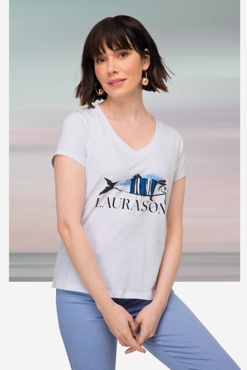 Große Größen T-Shirt, Damen, weiß, Größe: M, Baumwolle, LAURASON von LAURASON