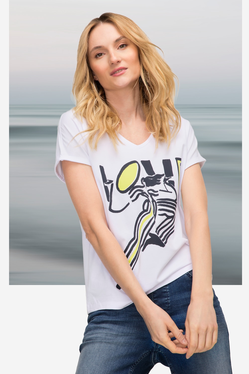 Große Größen T-Shirt, Damen, weiß, Größe: S, Baumwolle, LAURASON von LAURASON