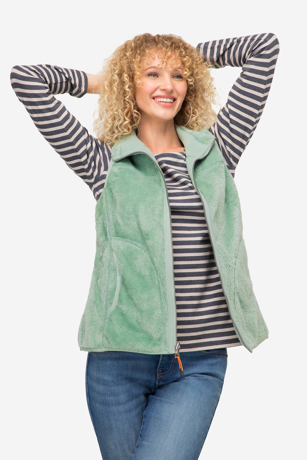 Große Größen Wende-Weste, Damen, türkis, Größe: XL, Polyester, LAURASON Große Größen Wende-Weste, Damen, türkis, Größe: XL, Polyester, LAURASON von LAURASON