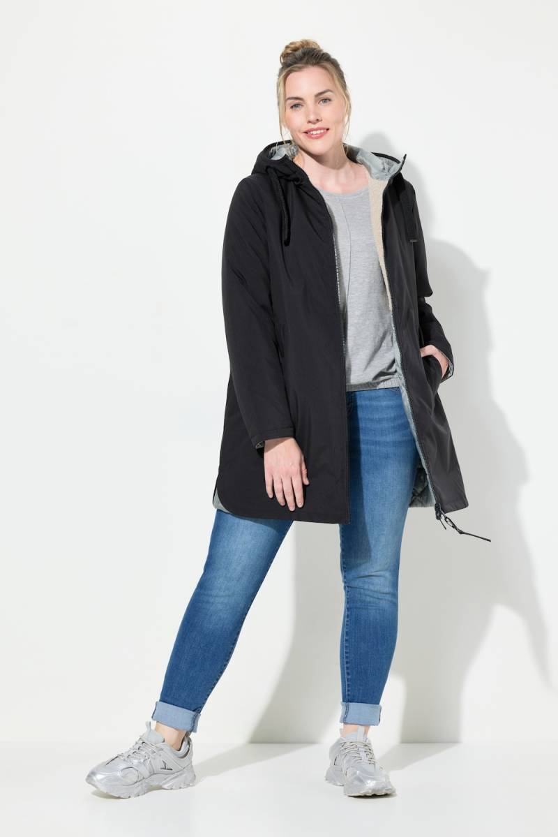 Große Größen Wendejacke aus Softshell, Damen, schwarz, Größe: L, Polyester, LAURASON von LAURASON