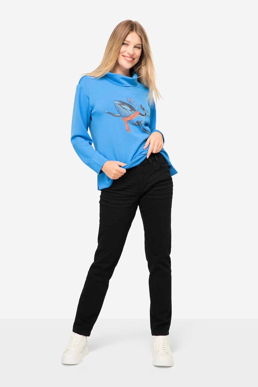 Große Größen Winter-Jeans, Damen, schwarz, Größe: 40, Baumwolle, LAURASON von LAURASON