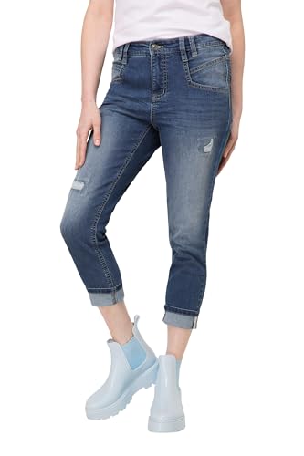 LAURASØN 7/8-Jeans, Slim Fit, Destroy Look, 5-Pocket Blue Denim 38 819616902-38 von LAURASØN