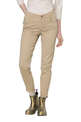 Laurasøn Color Jeans Julia, schmale Passform, 5-Pocket, Fransensaum Dunkles kitt 38 818200300-38 von Laurasøn