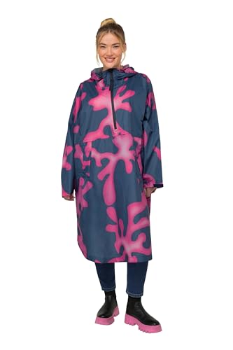 LAURASØN Funktions-Regencape, Unisex, Korallen Print, Kapuze hellpink 1Size 826291549-1 von LAURASØN