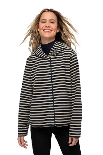 Laurasøn Hoodiejacke, geringelter Fleece, Kapuze, Langarm Marine L 824552130-L von Laurasøn