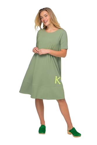 LAURASØN Jerseykleid, Wording-Print, Rundhals, Halbarm mintgrün XL 827913180-XL von LAURASØN