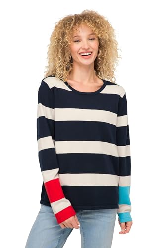 Laurasøn Pullover, Geringelt, Langarm mit Farbakzent, Rundhals Marine L 821447130-L von Laurasøn