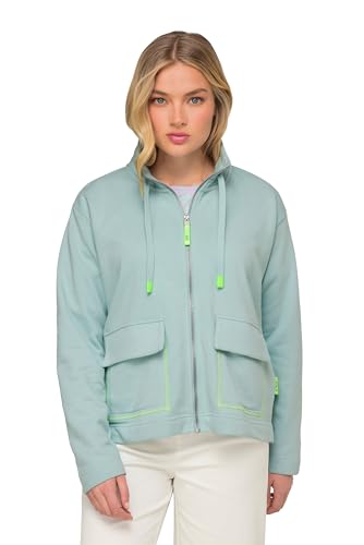 LAURASØN Sweatjacke, Stehkragen, Rücken-Print, Zipper, OEKO-TEX tiefes mint M 826625420-M von LAURASØN