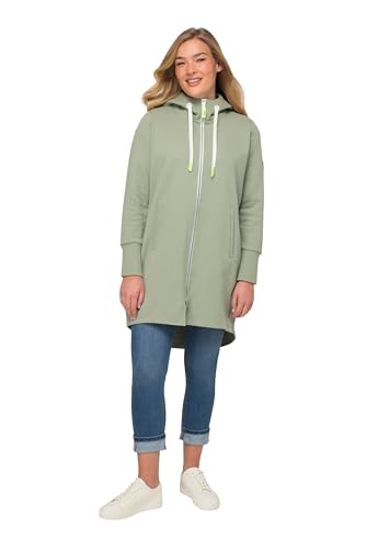 LAURASØN Sweatjacke, lang geschnitten, Kapuze, Taillen-Tunnelzug hinten, Langarm mintgrün M 825934180-M von LAURASØN