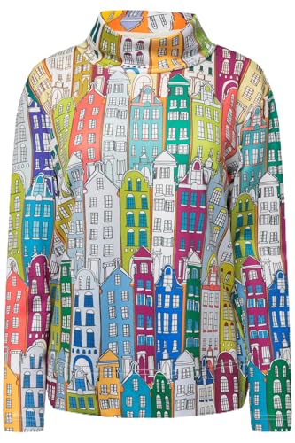 LAURASØN Sweatshirt, Häuser-Print goldgelb M 826894609-M von LAURASØN