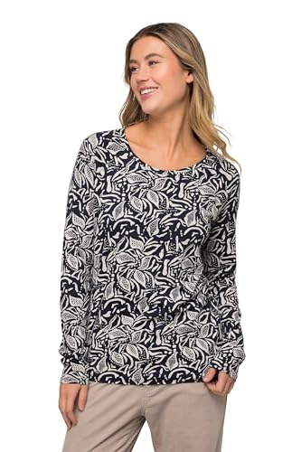 LAURASØN T-Shirt, Allover Print, Rundhals, Langarm, Oeko-TEX Soft Granit XL 826683305-XL von LAURASØN