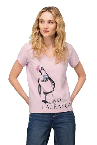 LAURASØN T-Shirt, Möwe, V-Ausschnitt, Halbarm alt Rose XL 819439800-XL von LAURASØN