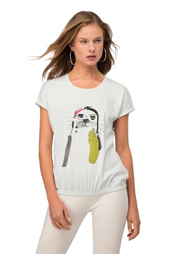 LAURASØN T-Shirt, Oversized, Robben Motiv, Rundhals, Halbarm Offwhite M 819867200-M von LAURASØN