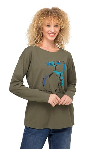 LAURASØN T-Shirt, Robbe, Rundhals, Langarm, Oeko-TEX naturgrün M 822220198-M von LAURASØN