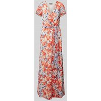 Lauren Ralph Lauren Abendkleid mit Bindegürtel Modell 'FARRYSH' in Weiss, Größe 46 von Lauren Ralph Lauren