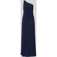 Lauren Ralph Lauren Abendkleid mit seitlicher Raffung Modell 'BELINA' in Marine, Größe 42 von Lauren Ralph Lauren
