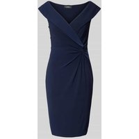 Lauren Ralph Lauren Cocktailkleid mit Knotendetail Modell 'LEONIDAS' in Dunkelblau, Größe 38 von Lauren Ralph Lauren