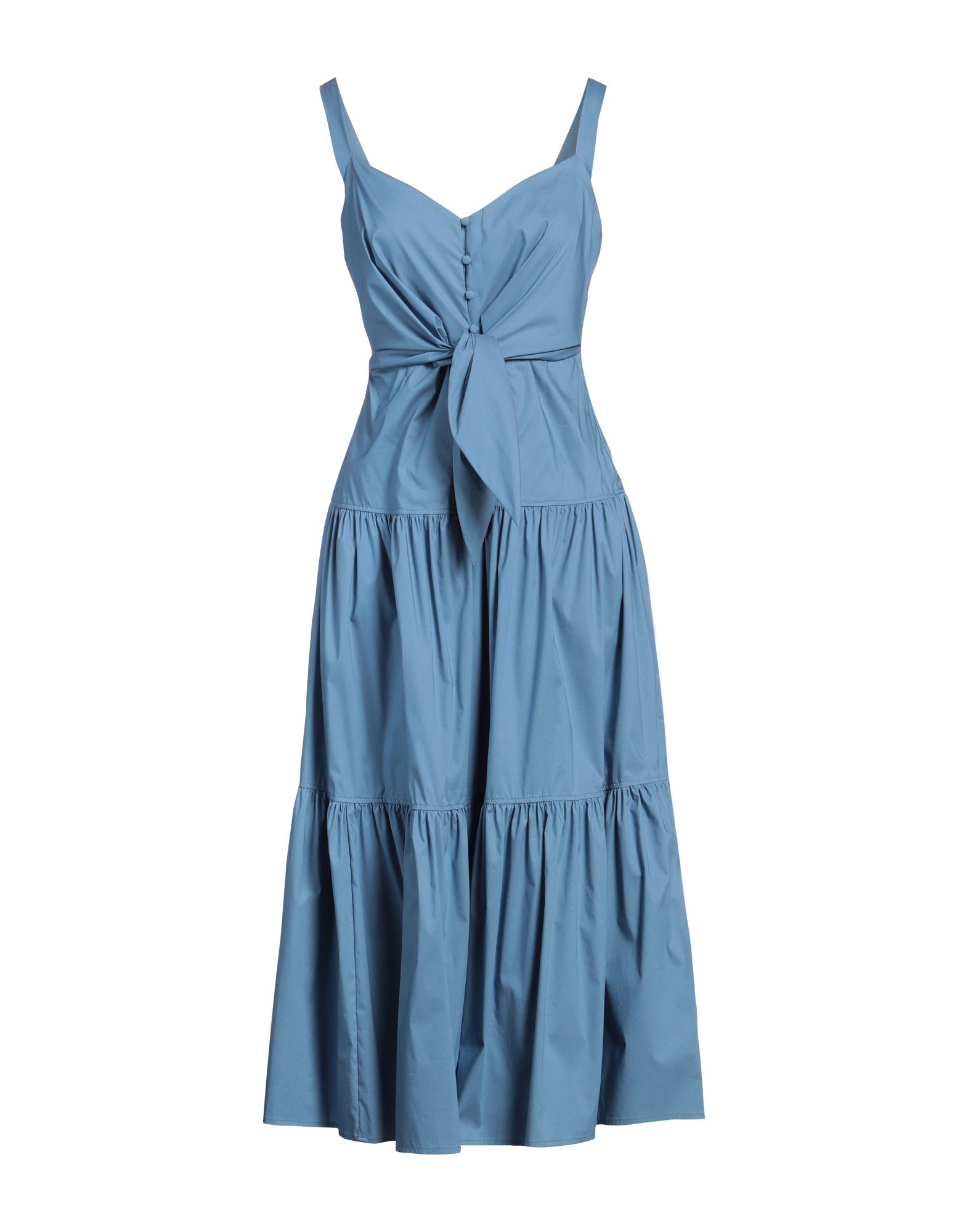LAUREN RALPH LAUREN Midi-kleid Damen Blaugrau LAUREN RALPH LAUREN Midi-kleid Damen Blaugrau von LAUREN RALPH LAUREN