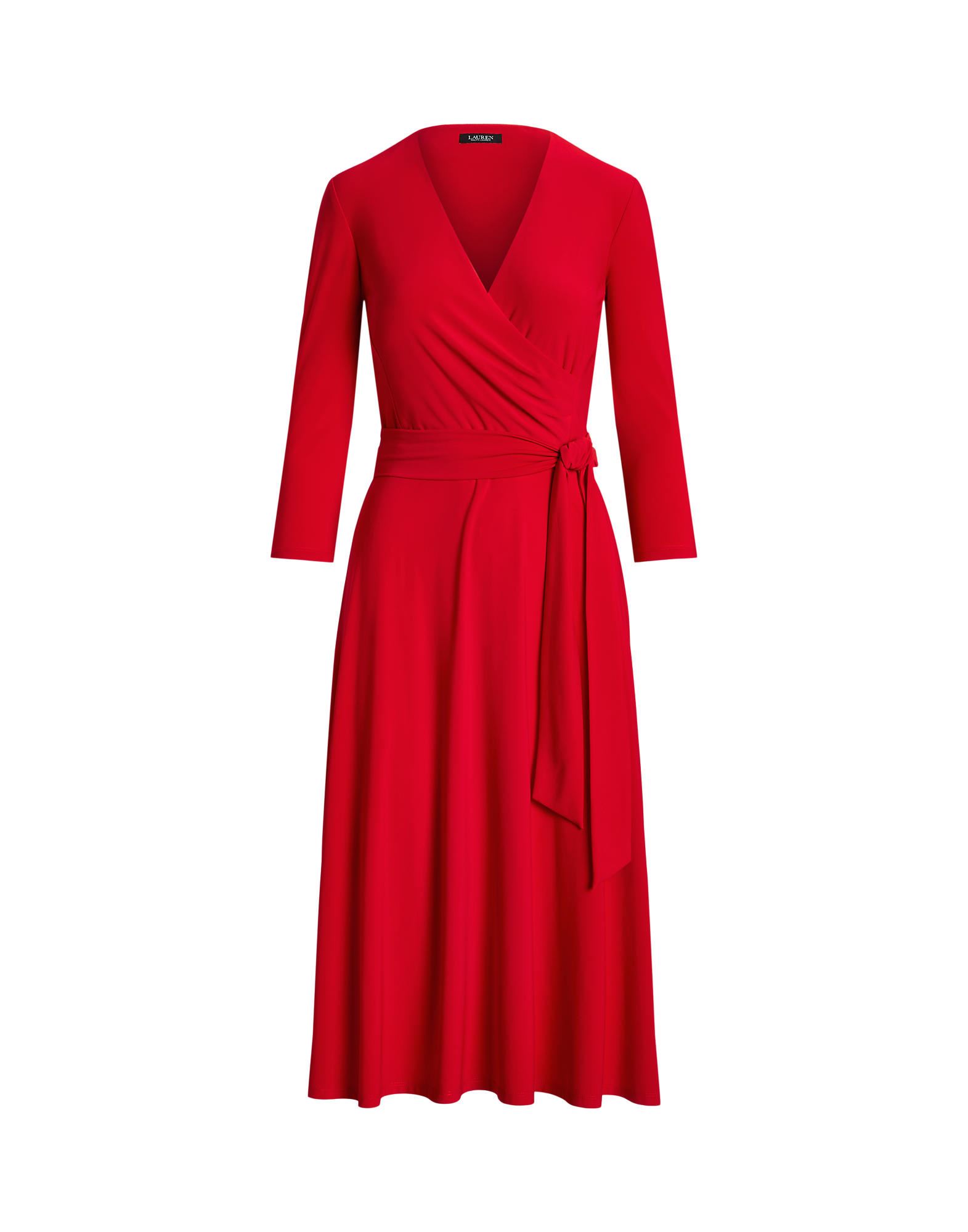 LAUREN RALPH LAUREN Midi-kleid Damen Rot von LAUREN RALPH LAUREN