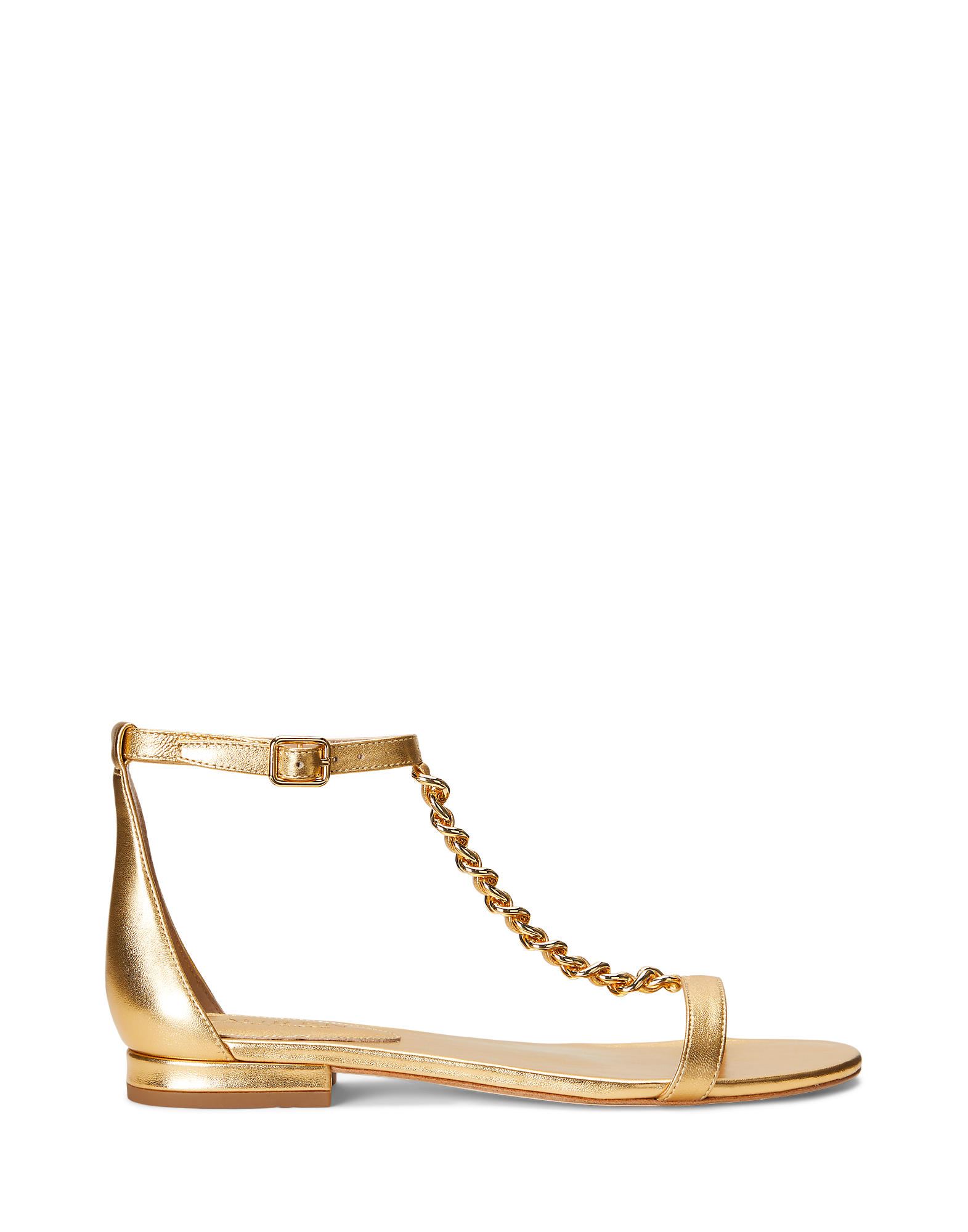 LAUREN RALPH LAUREN Sandale Damen Gold von LAUREN RALPH LAUREN