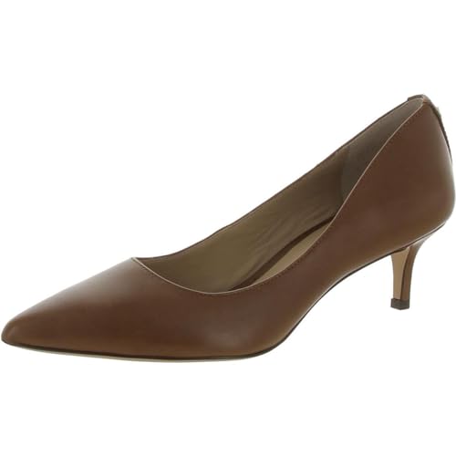 LAUREN Ralph Lauren Damen Adrienne Leder Pumps, Sattel Deep Tan, 41 EU von LAUREN Ralph Lauren