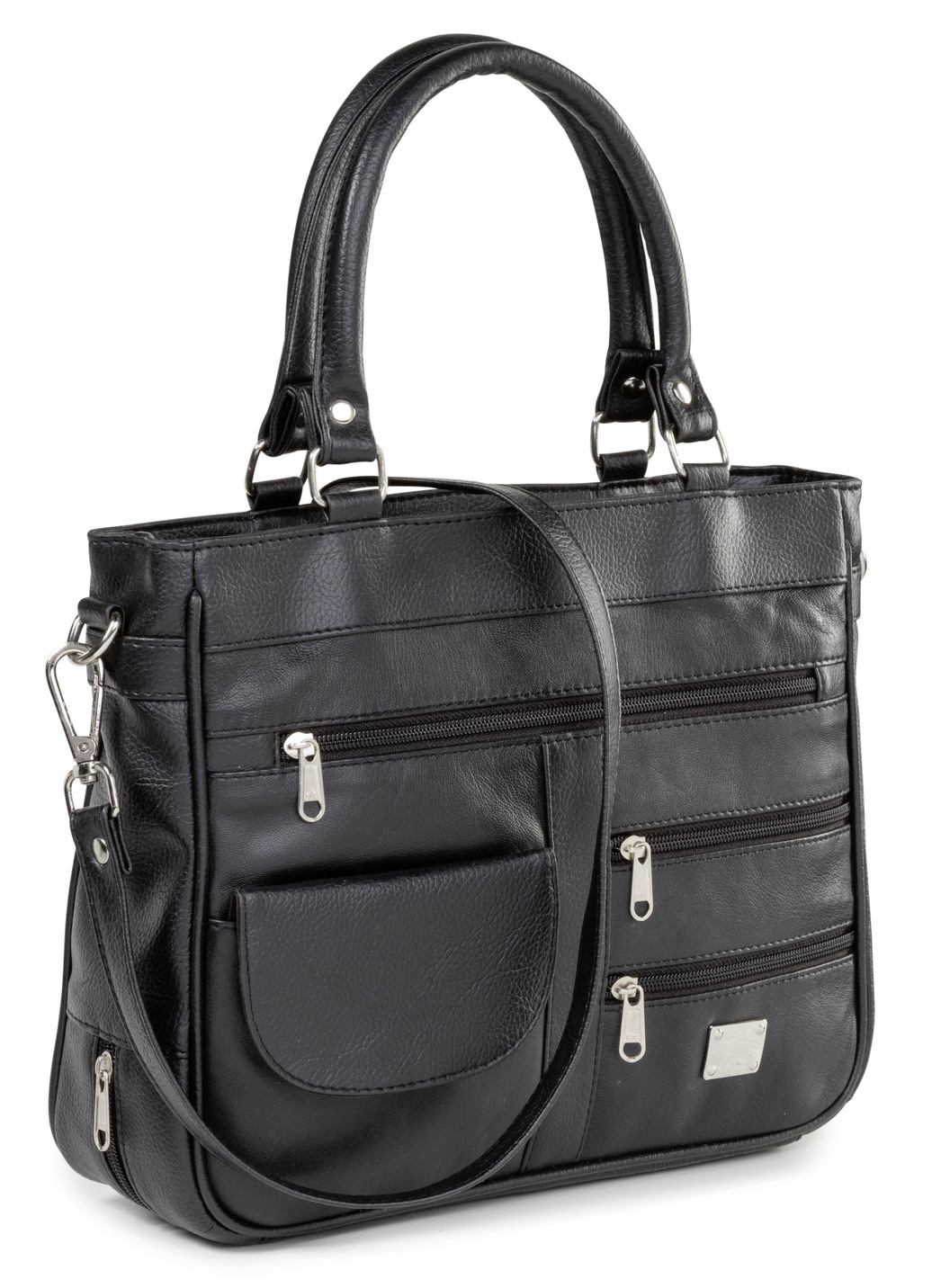 Laurina, Damen, Tasche, mit abnehmbarer, verstellbarer Umhängeriemen, Schwarz von LAURINA