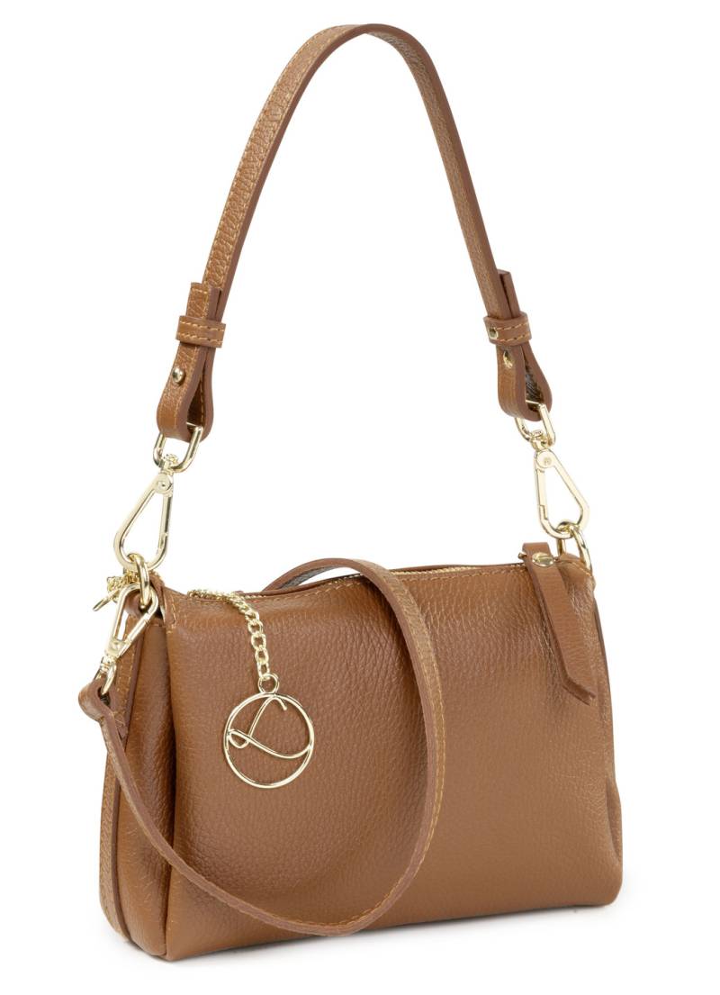Laurina, Mini-Tasche, Damen, mit abnehmbarem, verstellbarem Umhängeriemen, Cognac von LAURINA