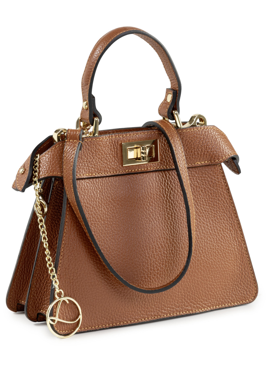 Laurina, Mini-Tasche, Damen, mit abnehmbarem, verstellbarem Umhängeriemen, Cognac von LAURINA