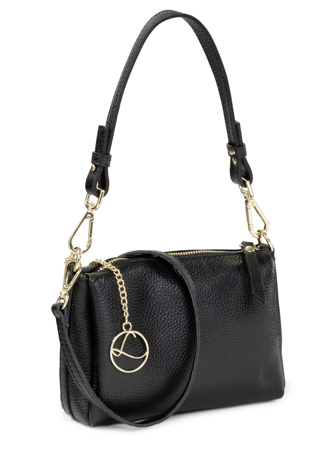 Laurina, Mini-Tasche, Damen, mit abnehmbarem, verstellbarem Umhängeriemen, Schwarz von LAURINA