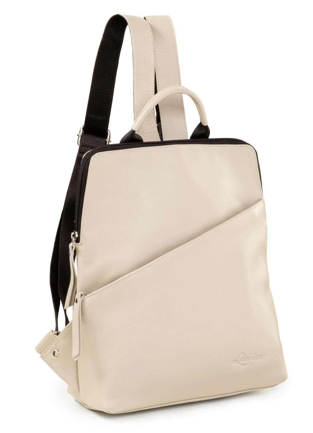 Laurina, Rucksack, Damen, mit zwei verstellbaren Umhängeriemen, Kiesel von LAURINA