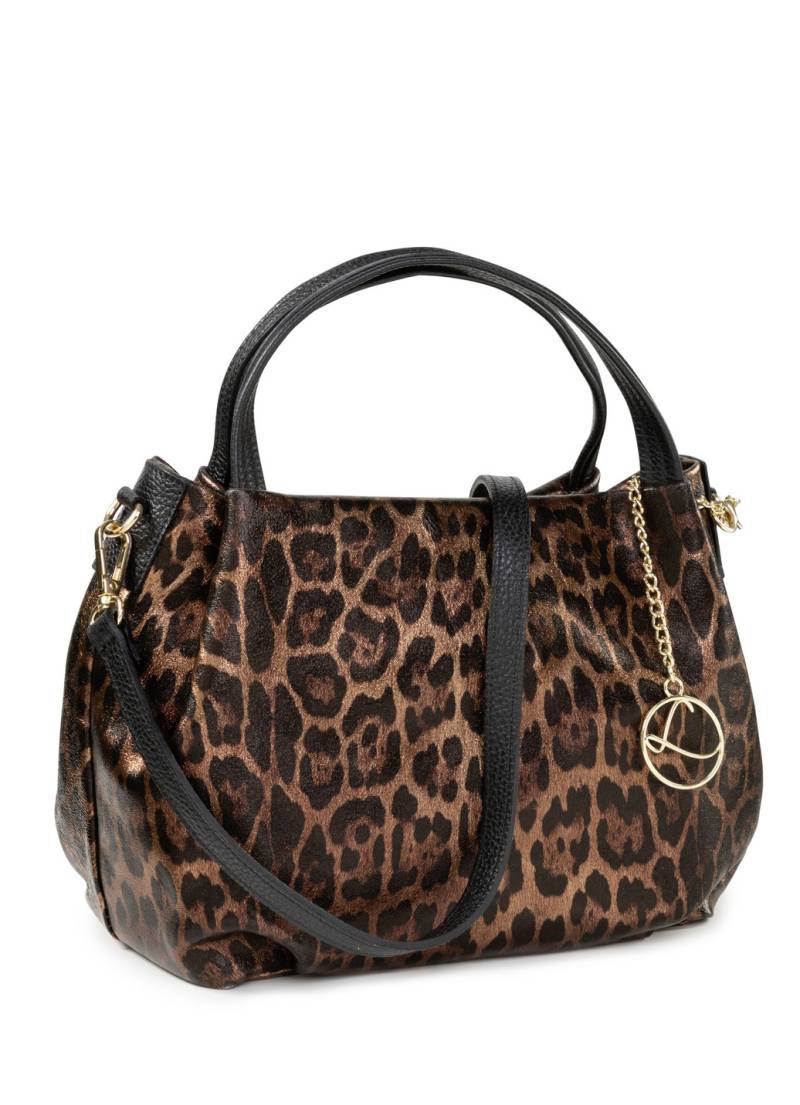 Laurina, Tasche, Damen, mit abnehmbarem, verstellbarem Umhängeriemen, Schwarz-Bronze von LAURINA
