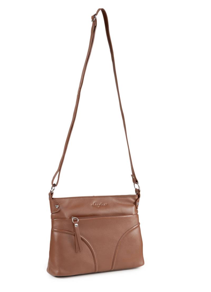 Laurina, Tasche, Damen, mit verstellbarem Umhängeriemen, Cognac von LAURINA
