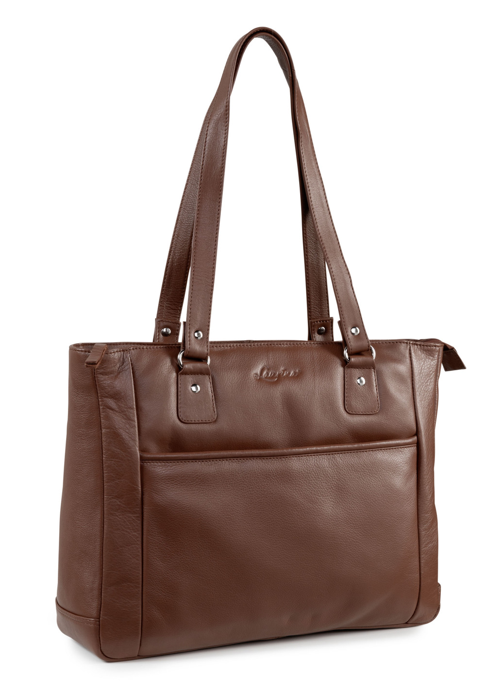 Laurina, Tasche, Damen, mit zwei Umhängeriemen, Cognac von LAURINA