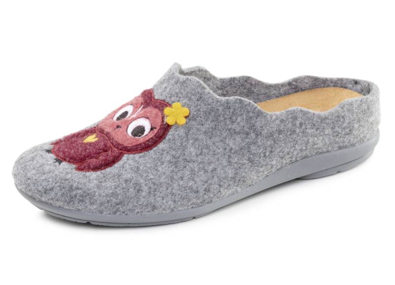 Laurina, klassiche Damen-Hausschuhe, mit herausnehmbarem Fußbett, Grau, Größe 37 Laurina, klassiche Damen-Hausschuhe, mit herausnehmbarem Fußbett, Grau, Größe 37 von LAURINA