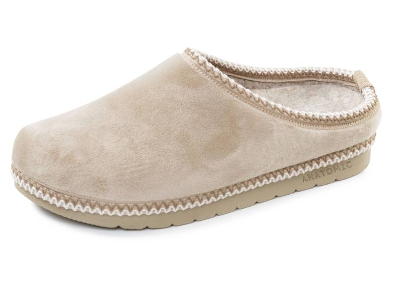 Laurina, klassische Damen-Hausschuhe, Weite G, mit gemusterter Bordüre, Beige, Größe 38 Laurina, klassische Damen-Hausschuhe, Weite G, mit gemusterter Bordüre, Beige, Größe 38 von LAURINA