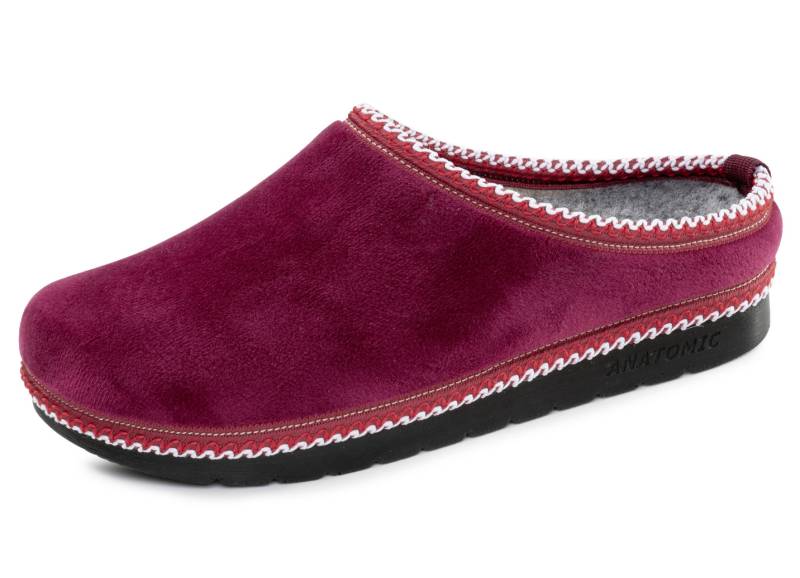Laurina, klassische Damen-Hausschuhe, Weite G, mit gemusterter Bordüre, Bordeaux, Größe 38 Laurina, klassische Damen-Hausschuhe, Weite G, mit gemusterter Bordüre, Bordeaux, Größe 38 von LAURINA