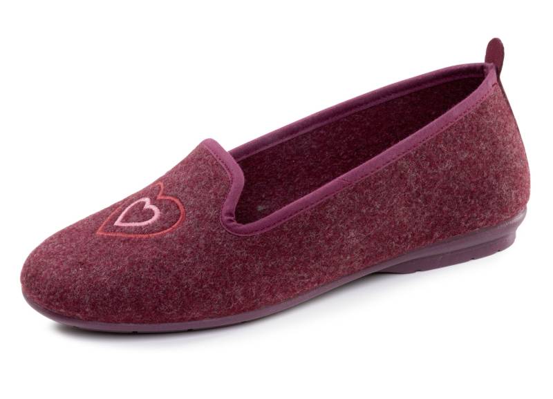 Laurina, klassische Damen-Hausschuhe, mit herausnehmbarem Fußbett, Bordeaux, Größe 38 Laurina, klassische Damen-Hausschuhe, mit herausnehmbarem Fußbett, Bordeaux, Größe 38 von LAURINA