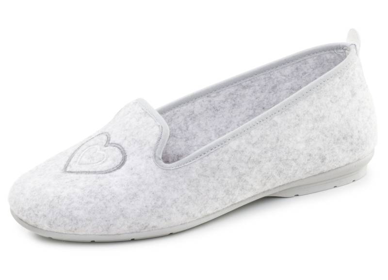 Laurina, klassische Damen-Hausschuhe, mit herausnehmbarem Fußbett, Hellgrau, Größe 40 Laurina, klassische Damen-Hausschuhe, mit herausnehmbarem Fußbett, Hellgrau, Größe 40 von LAURINA