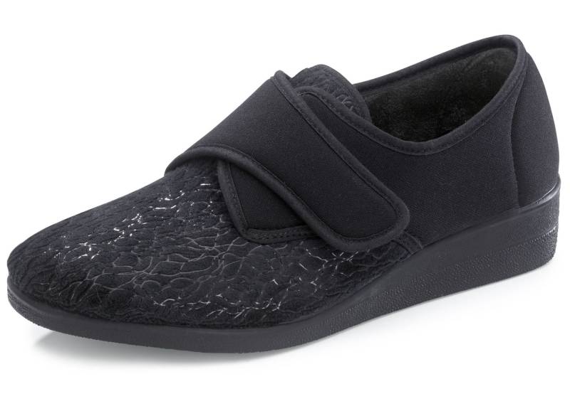 Laurina, klassische Damen-Klettschuhe, mit elastischem Samt, Schwarz, Größe 36 von LAURINA
