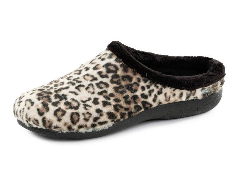 Laurina, trendige Damen-Hausschuhe, mit Leoparden-Dessin, Braun-Schwarz, Größe 38 Laurina, trendige Damen-Hausschuhe, mit Leoparden-Dessin, Braun-Schwarz, Größe 38 von LAURINA