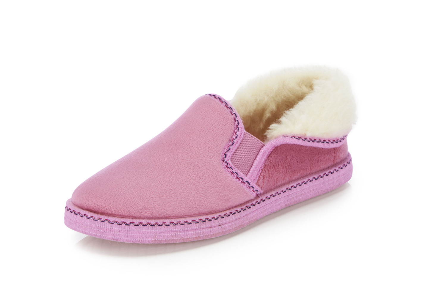 Laurina, warme Damen-Hausschuhe, mit Gummizug, Rosa, Größe 36 von LAURINA