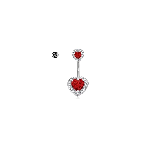LAURITAMI 14G Bauchnabelpiercing Titan 12mm Stablänge Bauchnabel Piercing Bauchnabelpiercing Silber CZ Titanium Belly Button Bauchnabel Bars Body Piercing Schmuck damen von LAURITAMI