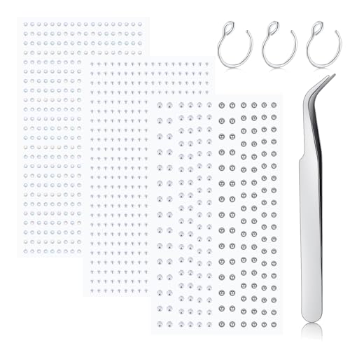 LAURITAMI 3 Blatt Fake Piercing Stickers Mit Nasenring Pinzette, Fake Nasenpiercing Lippenstecker Ohrstecker Spike Acryl Sticker Non-Piercing Augenbrauen Gesicht Ohr Körper Schmuck 2/2.5/3/4/5MM LAURITAMI 3 Blatt Fake Piercing Stickers Mit Nasenring Pinzette, Fake Nasenpiercing Lippenstecker Ohrstecker Spike Acryl Sticker Non-Piercing Augenbrauen Gesicht Ohr Körper Schmuck 2/2.5/3/4/5MM von LAURITAMI