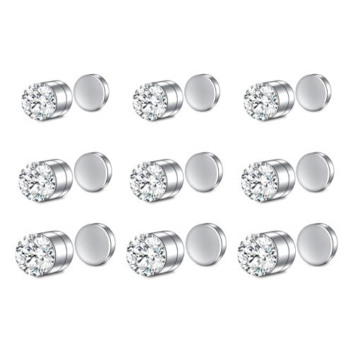 LAURITAMI 9 Stück Fake Piercing Fake Nasenpiercing Faux Lippen Ohr Nasen Septum Stecker für Männer Damen von LAURITAMI