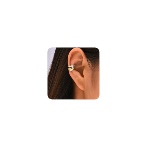 LAURITAMI Fake Piercing Ear Cuff Fake Helix Knorpel Ohrringe Non Piercing Earcuffs Ohrmanschette Ohrringe Clip On Schmuck Gold Silber für Männer Damen LAURITAMI Fake Piercing Ear Cuff Fake Helix Knorpel Ohrringe Non Piercing Earcuffs Ohrmanschette Ohrringe Clip On Schmuck Gold Silber für Männer Damen von LAURITAMI