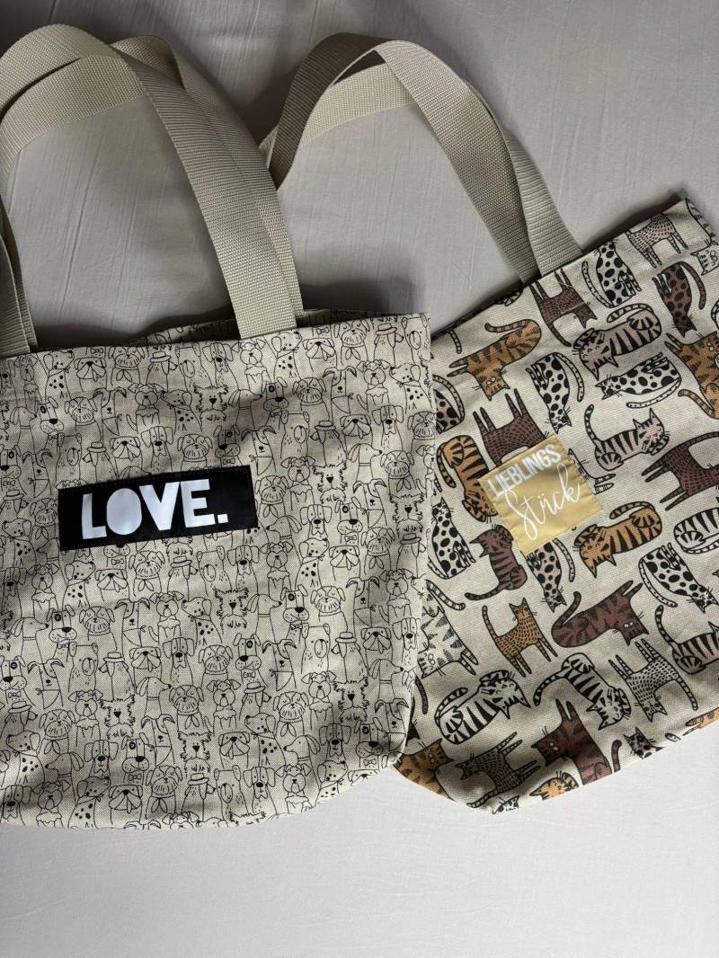 All-Purpose Bag Shopper Aus Baumwolle Bully Dackel Katze Yoga Tasche Pilates All-Purpose Bag Shopper Aus Baumwolle Bully Dackel Katze Yoga Tasche Pilates von LAUSIHandmade