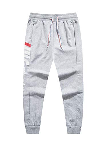 LAUSONS Jogginghose Kinder Jungen Sporthose Streetwear Sweathosen Grau DE: 116-122 (Herstellergröße 120) von LAUSONS