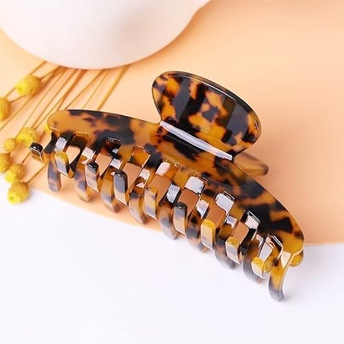 Damenmode-Haarspangen, Haarspangen Haarspangen for Frauen, Haarspange for Frauen, große quadratische Leoparden-Haarspange mit Schleife, Haarklammer, Haarschmuck, Krabben-Haarnadel (1 Stück) (Farbe: 32 von LAVAMI